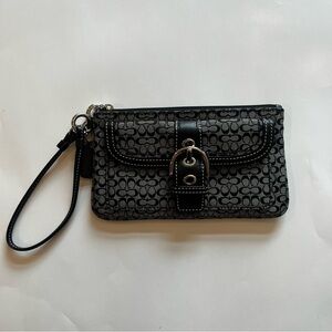 Coach Soho Signature Buckle Front Pocket Wristlet